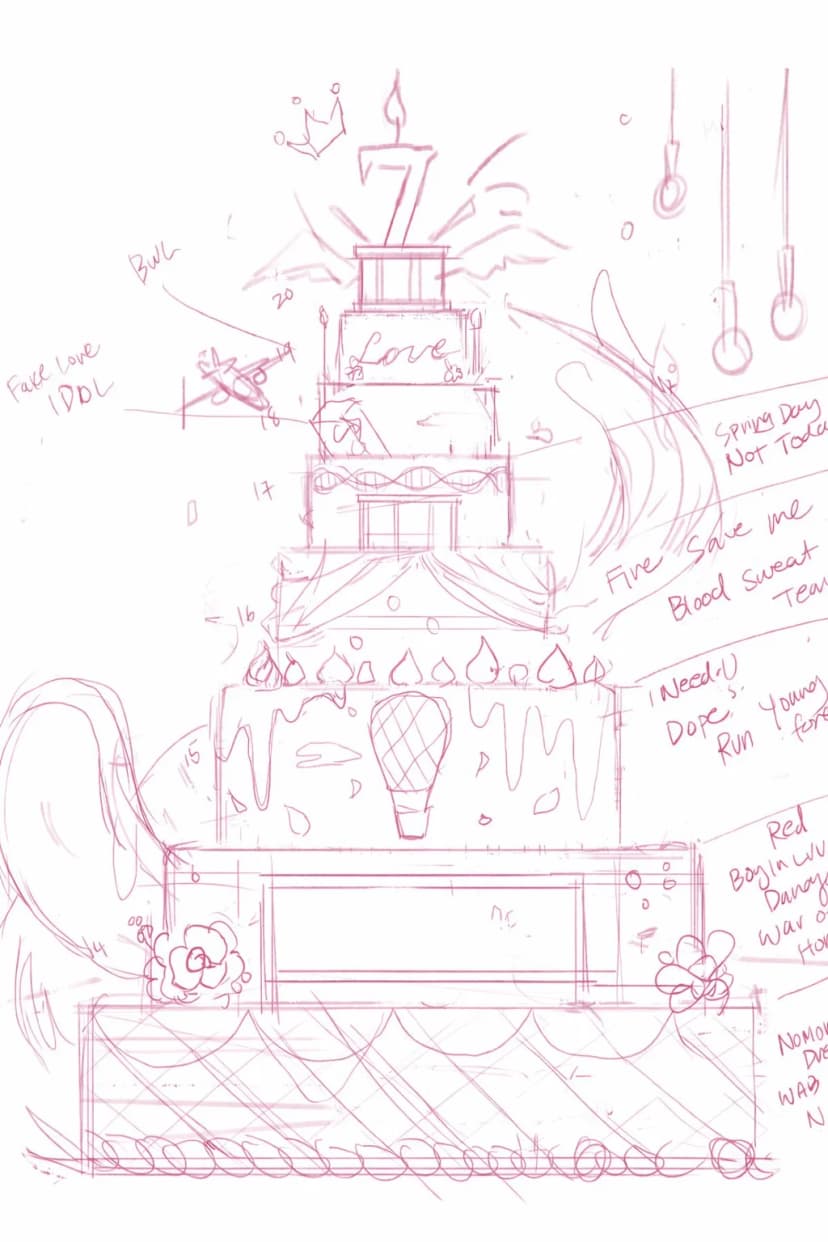 Эскиз авторского торта